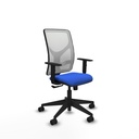 Motilla sincro malla blanca bali azul brazos 1D base piramidal  ruedas 65mm nailon