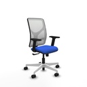 Motilla sincro malla blanca bali azul brazos 2D base blanca  ruedas 65mm nailon