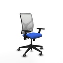 Motilla sincro malla blanca bali azul brazos 3D base piramidal  ruedas 65mm engomadas