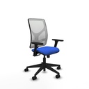 Motilla sincro malla blanca bali azul brazos 3D base piramidal  ruedas 65mm nailon