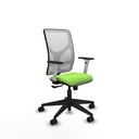Motilla sincro malla blanca bali pistacho brazos blancos base piramidal  ruedas 65mm nailon