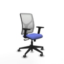 Motilla sincro malla blanca bali azul claro brazos 2D base piramidal  ruedas 65mm engomadas