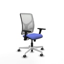 Motilla sincro malla blanca bali azul claro brazos 3D base blanca  ruedas 65mm engomadas