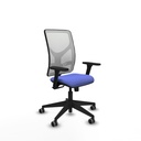 Motilla sincro malla blanca bali azul claro brazos 3D base piramidal  ruedas 65mm engomadas