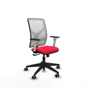 Motilla sincro malla blanca bali rojo brazos blancos base piramidal  ruedas 65mm engomadas