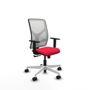 Motilla sincro malla blanca bali rojo brazos 1D base blanca  ruedas 65mm nailon