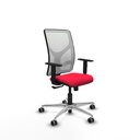 Motilla sincro malla blanca bali rojo brazos 1D base aluminio  ruedas 65mm engomadas