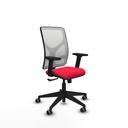 Motilla sincro malla blanca bali rojo brazos 2D base piramidal  ruedas 65mm engomadas