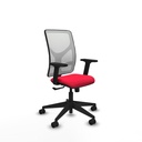 Motilla sincro malla blanca bali rojo brazos 2D base piramidal  ruedas 65mm nailon