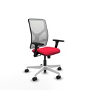 Motilla sincro malla blanca bali rojo brazos 3D base blanca  ruedas 65mm nailon