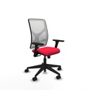 Motilla sincro malla blanca bali rojo brazos 3D base piramidal  ruedas 65mm nailon