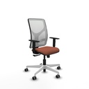 Motilla sincro malla blanca bali marrón brazos 1D base blanca  ruedas 65mm engomadas