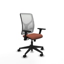 Motilla sincro malla blanca bali marrón brazos 3D base piramidal  ruedas 65mm nailon