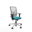 Motilla sincro malla blanca bali turquesa brazos 1D base blanca  ruedas 65mm engomadas
