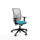 Motilla sincro malla blanca bali turquesa brazos 1D base piramidal  ruedas 65mm engomadas