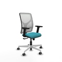Motilla sincro malla blanca bali turquesa brazos 2D base blanca  ruedas 65mm engomadas