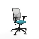 Motilla sincro malla blanca bali turquesa brazos 2D base piramidal  ruedas 65mm engomadas