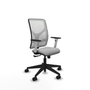 Motilla sincro malla blanca bali gris claro brazos blancos base piramidal  ruedas 65mm nailon
