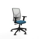 Motilla sincro malla blanca bali verde petroleo brazos 2D base piramidal  ruedas 65mm engomadas