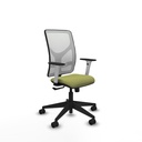 Motilla sincro malla blanca bali verde oliva brazos blancos base piramidal  ruedas 65mm nailon