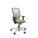 Motilla sincro malla blanca bali verde oliva brazos 1D base blanca  ruedas 65mm engomadas