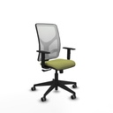 Motilla sincro malla blanca bali verde oliva brazos 1D base piramidal  ruedas 65mm engomadas