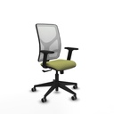Motilla sincro malla blanca bali verde oliva brazos 2D base piramidal  ruedas 65mm engomadas