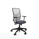 Motilla sincro malla blanca bali gris oscuro brazos blancos base piramidal  ruedas 65mm nailon