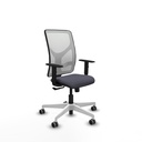 Motilla sincro malla blanca bali gris oscuro brazos 1D base blanca  ruedas 65mm engomadas