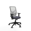 Motilla sincro malla blanca bali gris oscuro brazos 1D base piramidal  ruedas 65mm engomadas