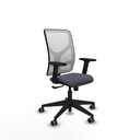 Motilla sincro malla blanca bali gris oscuro brazos 2D base piramidal  ruedas 65mm engomadas