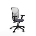 Motilla sincro malla blanca bali gris oscuro brazos 2D base piramidal  ruedas 65mm nailon