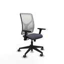 Motilla sincro malla blanca bali gris oscuro brazos 3D base piramidal  ruedas 65mm engomadas