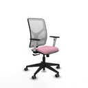 Motilla sincro malla blanca bali rosa brazos blancos base piramidal  ruedas 65mm engomadas