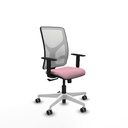 Motilla sincro malla blanca bali rosa brazos 1D base blanca  ruedas 65mm engomadas