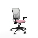 Motilla sincro malla blanca bali rosa brazos 3D base piramidal  ruedas 65mm engomadas