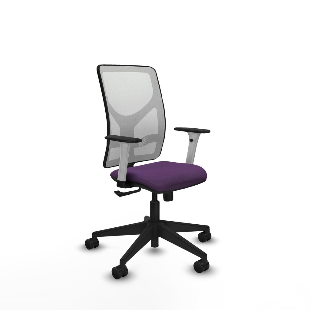 Motilla sincro malla blanca bali morado brazos blancos base piramidal  ruedas 65mm nailon
