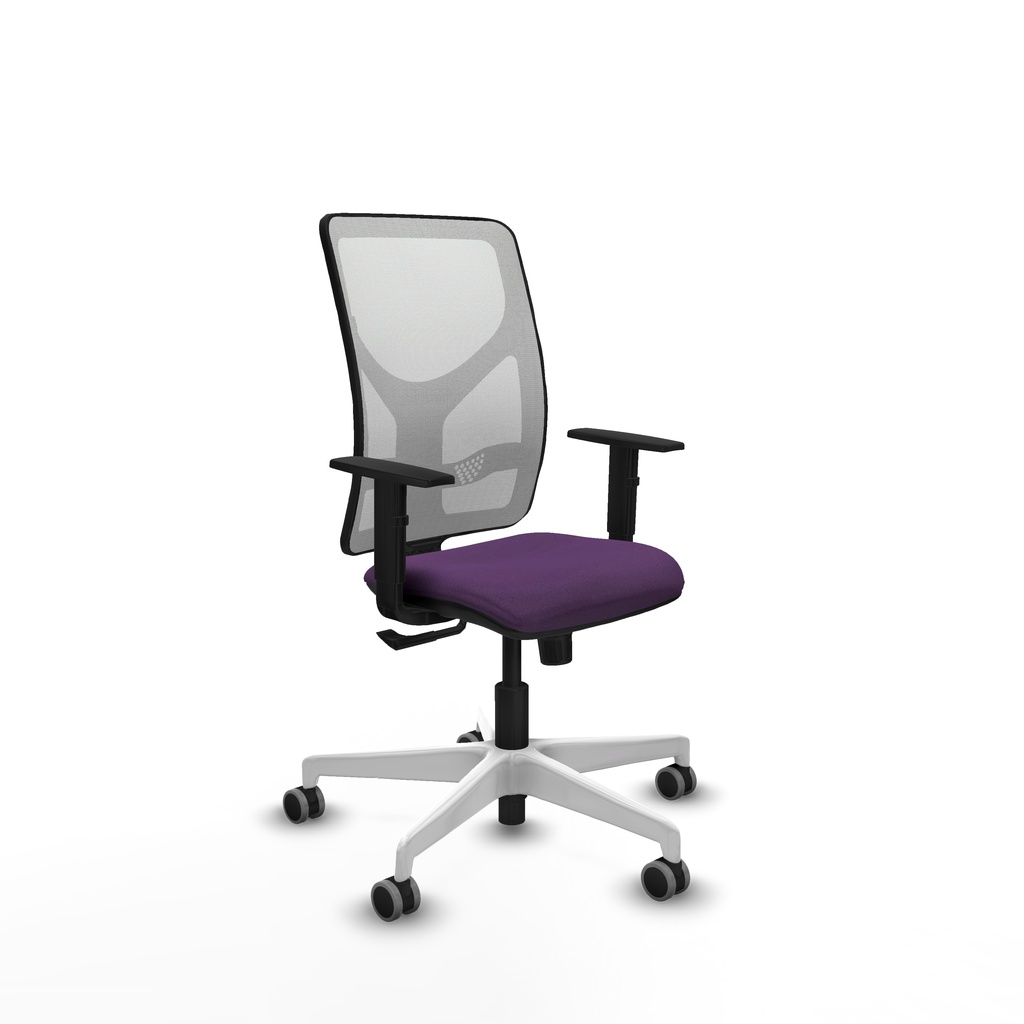 Motilla sincro malla blanca bali morado brazos 1D base blanca  ruedas 65mm engomadas