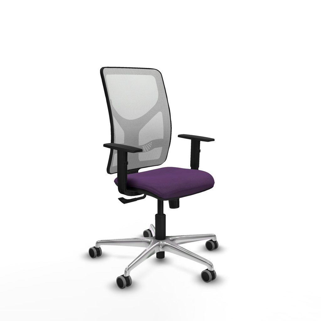 Motilla sincro malla blanca bali morado brazos 1D base aluminio  ruedas 65mm engomadas