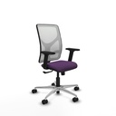 Motilla sincro malla blanca bali morado brazos 2D base aluminio  ruedas 65mm nailon