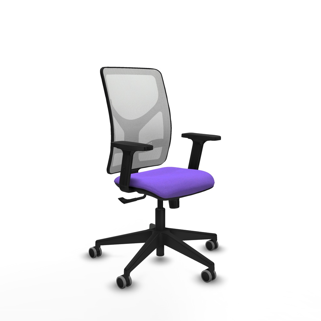 Motilla sincro malla blanca bali lila brazos 2D base piramidal  ruedas 65mm engomadas