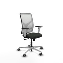 Motilla sincro malla blanca bali negro brazos blancos base aluminio  ruedas 65mm engomadas