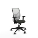Motilla sincro malla blanca bali negro brazos 1D base piramidal  ruedas 65mm engomadas