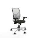 Motilla sincro malla blanca bali negro brazos 3D base blanca  ruedas 65mm engomadas