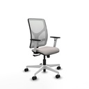 Motilla sincro malla blanca similpiel blanco brazos blancos base blanca  ruedas 65mm nailon