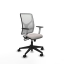 Motilla sincro malla blanca similpiel blanco brazos blancos base piramidal  ruedas 65mm nailon