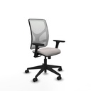 Motilla sincro malla blanca similpiel blanco brazos 3D base piramidal  ruedas 65mm nailon