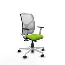 Motilla sincro malla blanca similpiel pistacho brazos blancos base blanca  ruedas 65mm nailon
