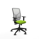 Motilla sincro malla blanca similpiel pistacho brazos 1D base piramidal  ruedas 65mm engomadas