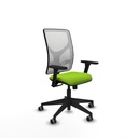 Motilla sincro malla blanca similpiel pistacho brazos 3D base piramidal  ruedas 65mm engomadas